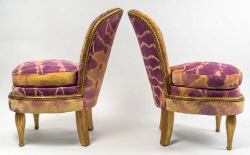 Chaises Art Déco en Cuir par Jean-Paul Gautier, set de 2 – Image 3