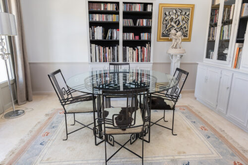 Ensemble table et 4 chaises en fer forgé – Style Poillerat / Maison Jansen, France, 1950–60 – Image 6