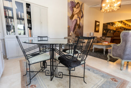Ensemble table et 4 chaises en fer forgé – Style Poillerat / Maison Jansen, France, 1950–60 – Image 9