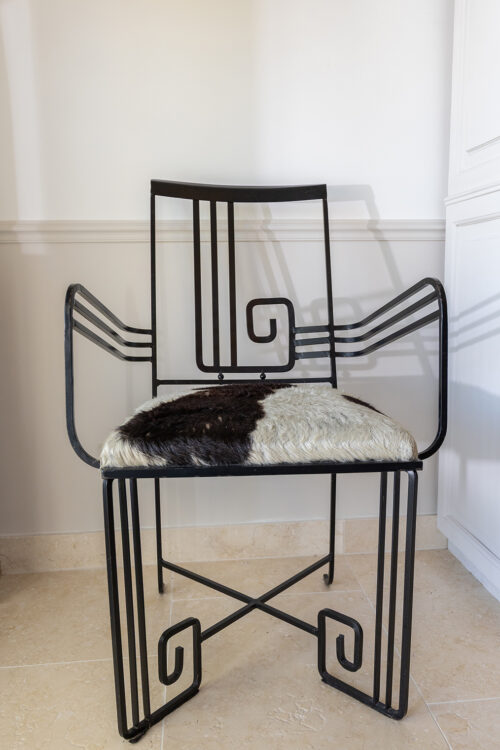 Ensemble table et 4 chaises en fer forgé – Style Poillerat / Maison Jansen, France, 1950–60 – Image 3