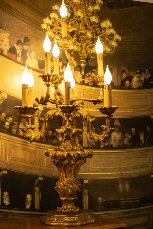 Paire de grands candélabres en bois doré – Électrifiés, style baroque/Louis XV – Image 2