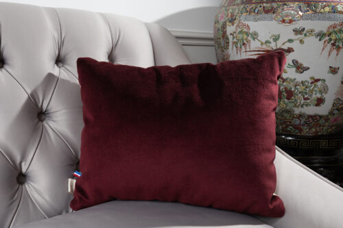 Coussin rectangulaire en lin brodé – Motifs floraux, confection française PY ANTIKS – Image 3