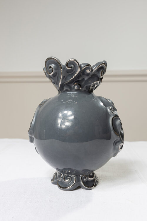 Vase en céramique émaillée – Signé Longwy, France XXe siècle – Image 3